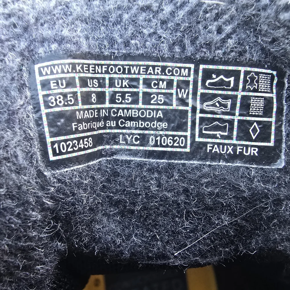 Keen Elena Mid Waterproof Lace Up Boot Black Gray Size 8